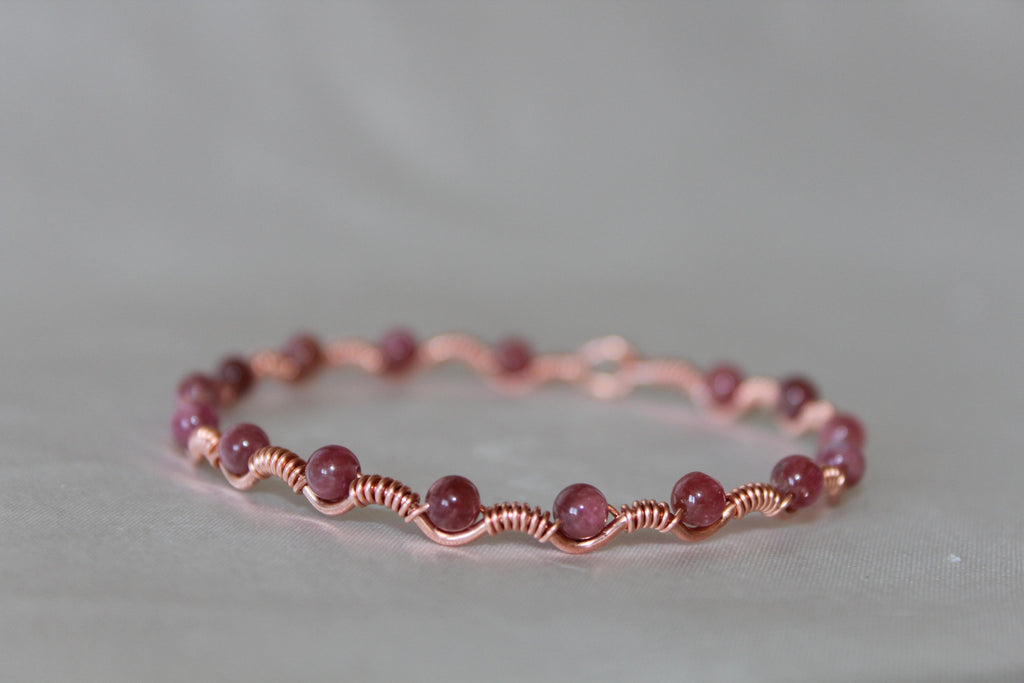 Dalga Model Pembe Turmalin Oval Kesim