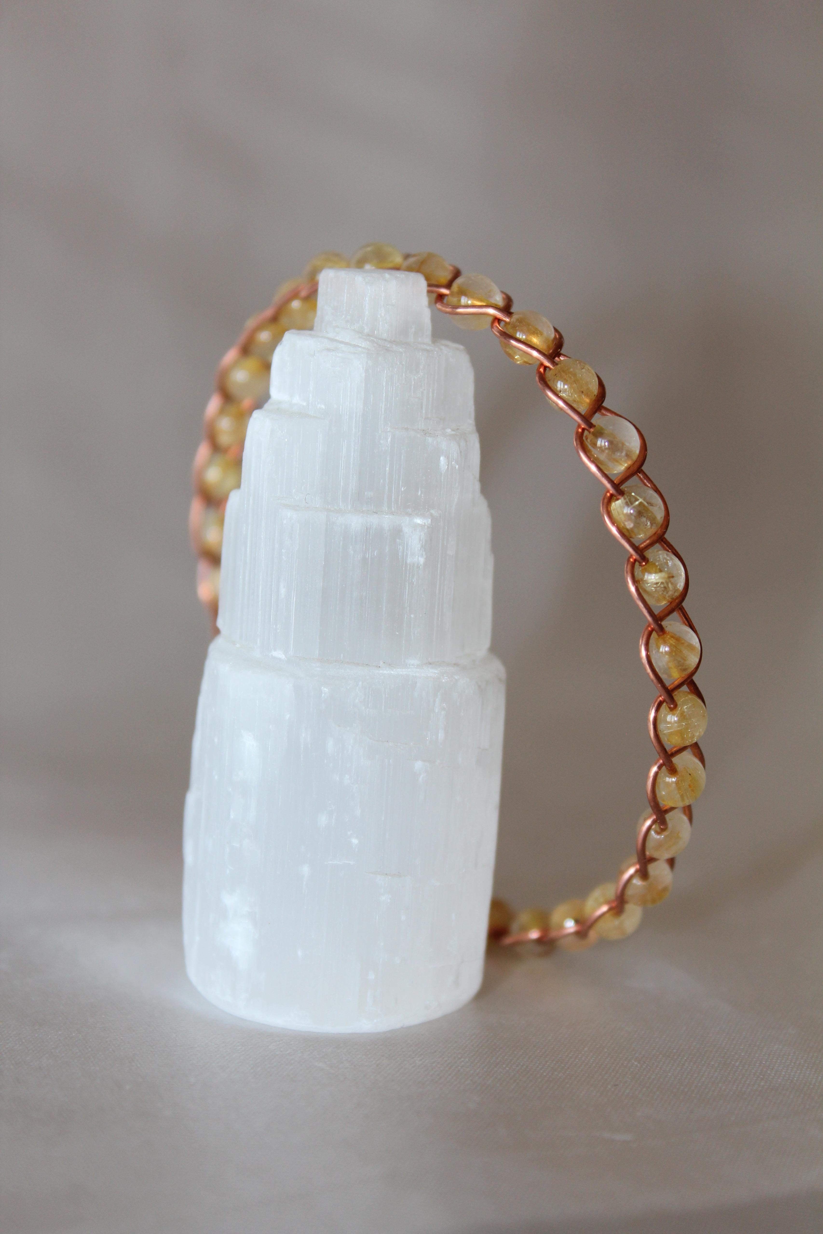 Örgü Model Sarı Rutil Kuvars Oval Kesim