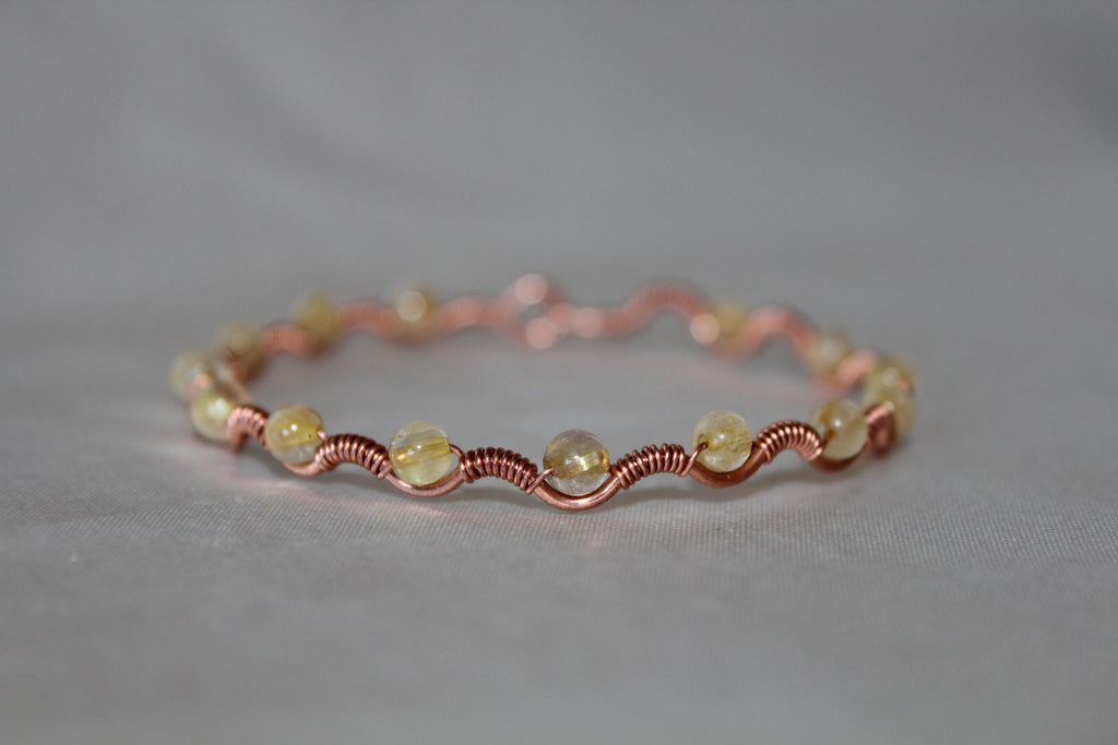 Dalga Model Sarı Rutil Kuvars Oval Kesim