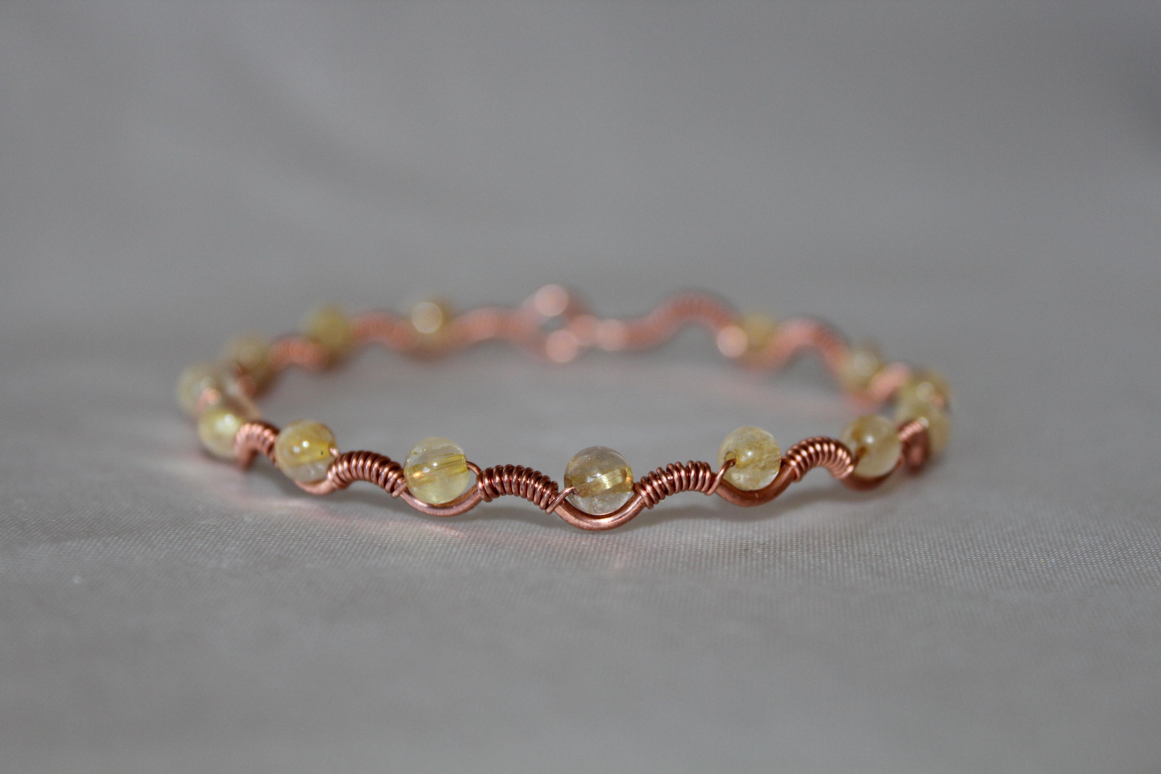 Dalga Model Sarı Rutil Kuvars Oval Kesim