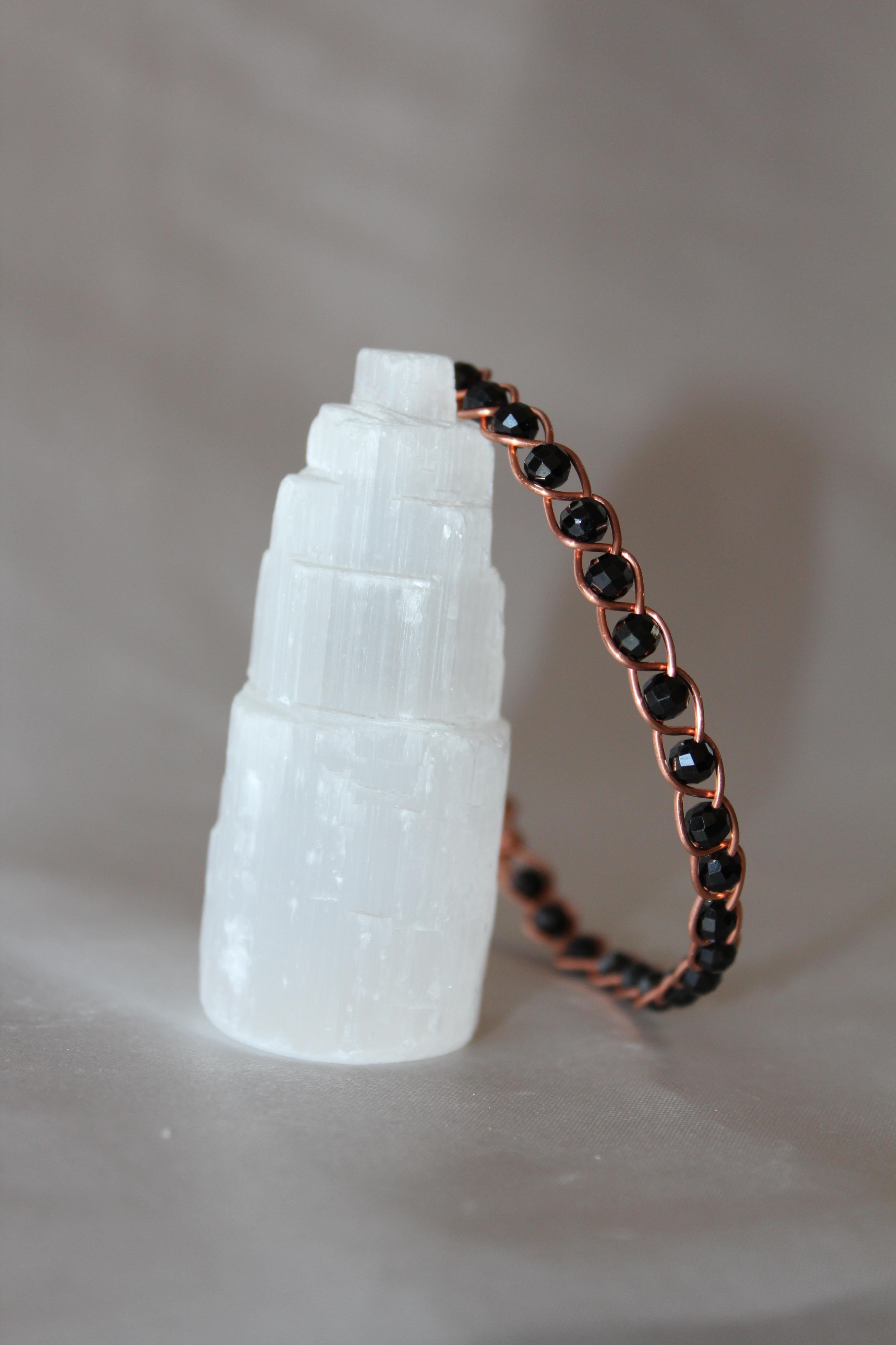 Örgü Model Siyah Turmalin  Faset Kesim