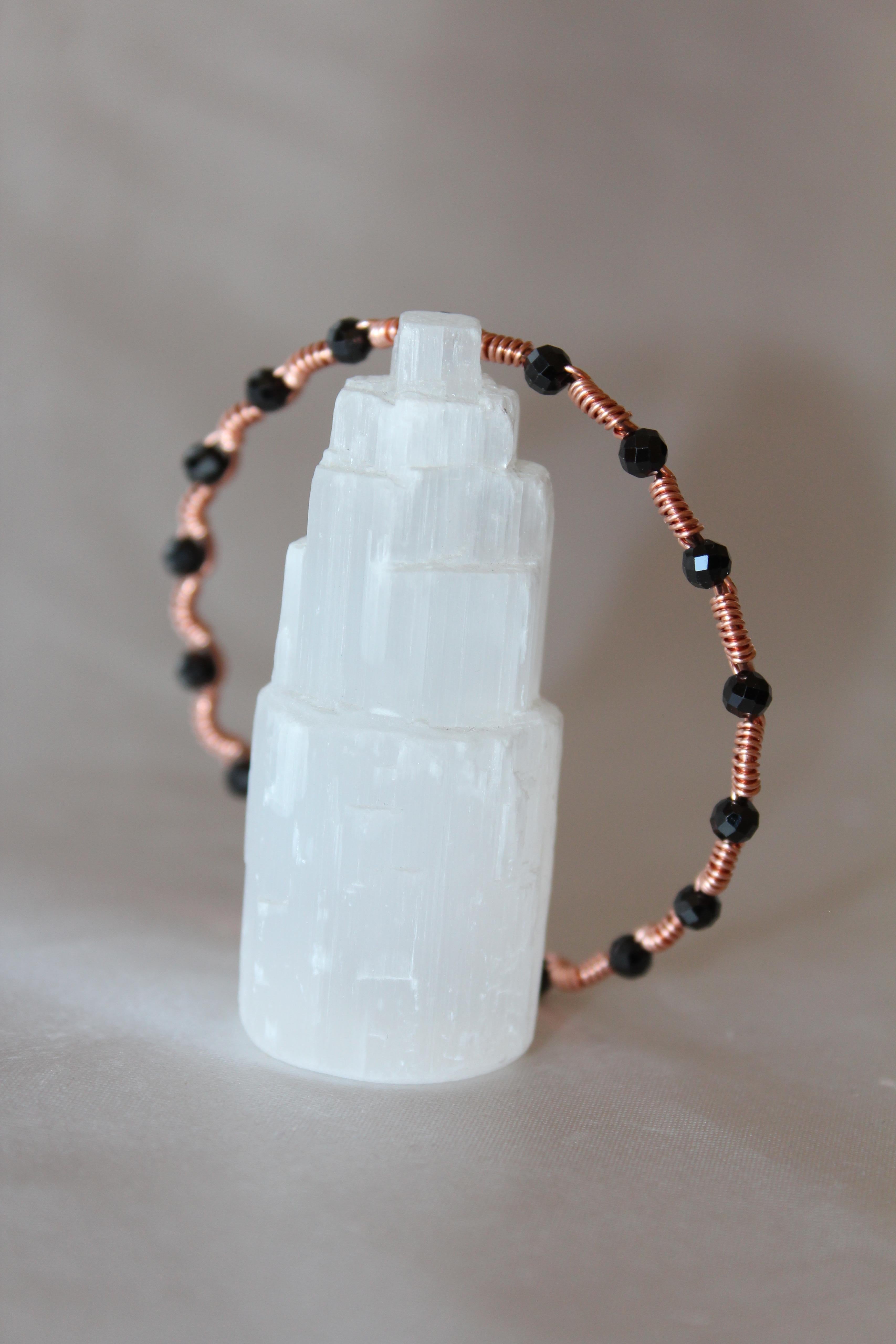 Dalga Model Siyah Turmalin Faset Kesim