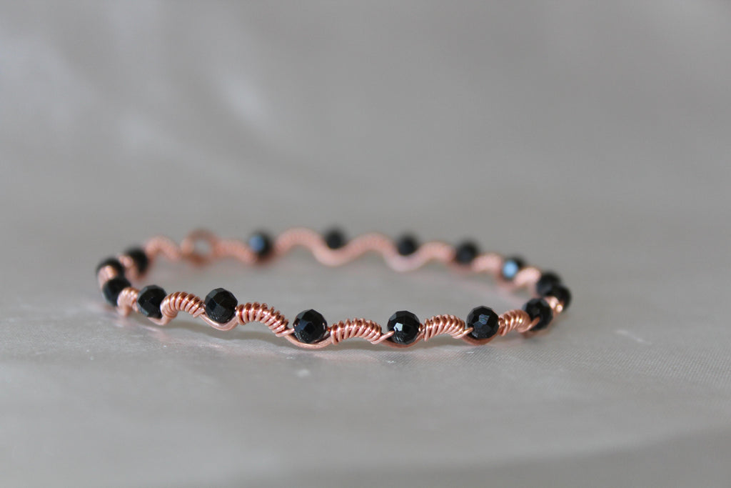 Dalga Model Siyah Turmalin Faset Kesim